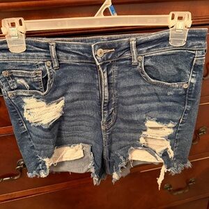 American Eagle Outfitters Ripped Blue Jean Shorts